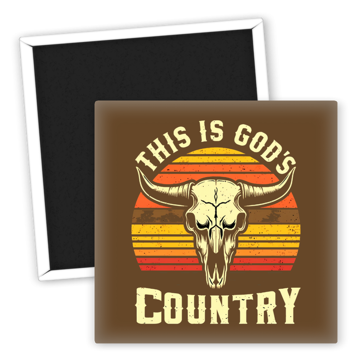 Zum Produkt Kühlschrankmagnet Musikmotiv Gottes Country mit Hornrind