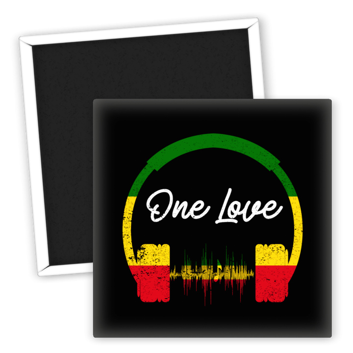 Zum Produkt Kühlschrankmagnet One Love Musikmotiv Hippie Vibes