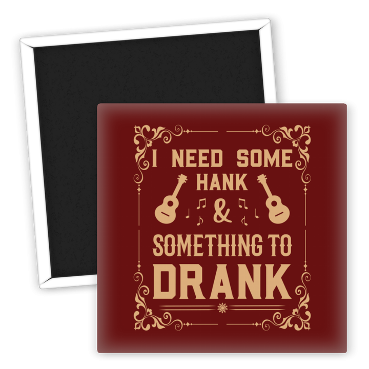 Zum Produkt Kühlschrankmagnet Musik Hank und etwas zu trinken