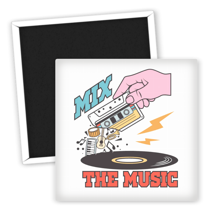 Zum Produkt Kühlschrankmagnet Mix The Music Retro Kassetten Motiv