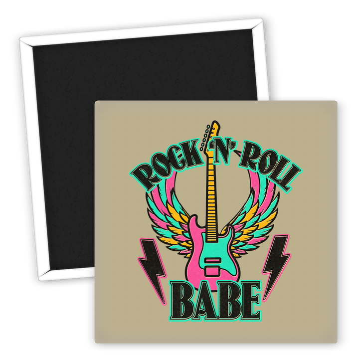 Zum Produkt Kühlschrankmagnet Rock 'n' Roll Babe mit Gitarrenmotiv