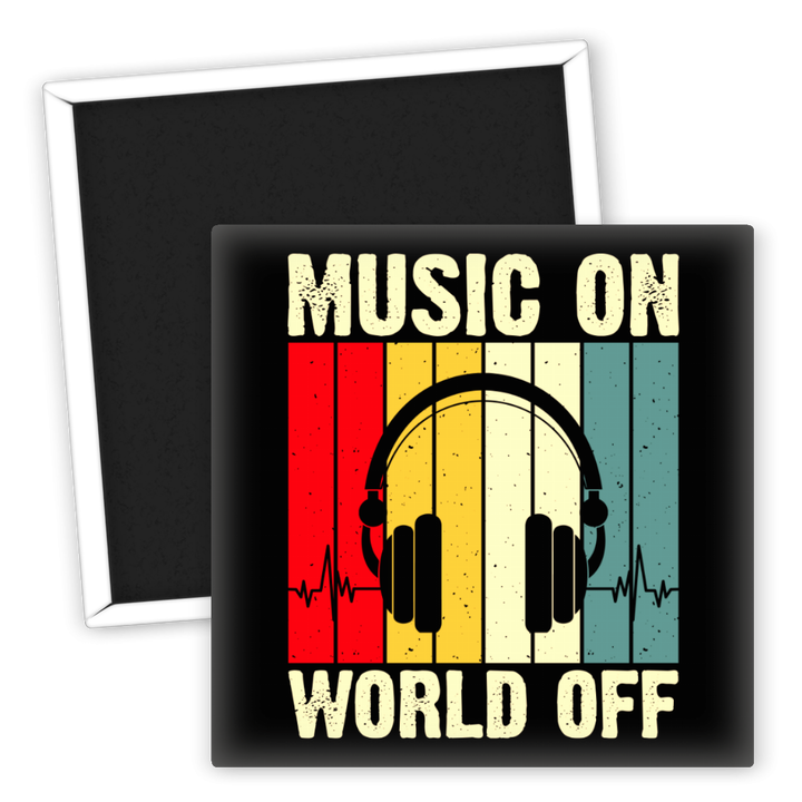 Zum Produkt Kühlschrankmagnet Musik auf Welt aus mit Kopfhörern Design