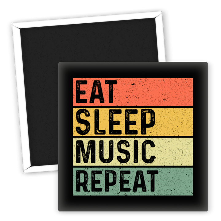 Zum Produkt Kühlschrankmagnet Eat Sleep Music Repeat für Musikliebhaber