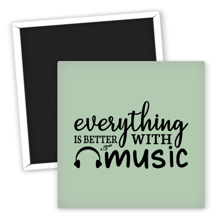 Zum Produkt Kühlschrankmagnet Musik alles besser mit Musik Geschenkidee