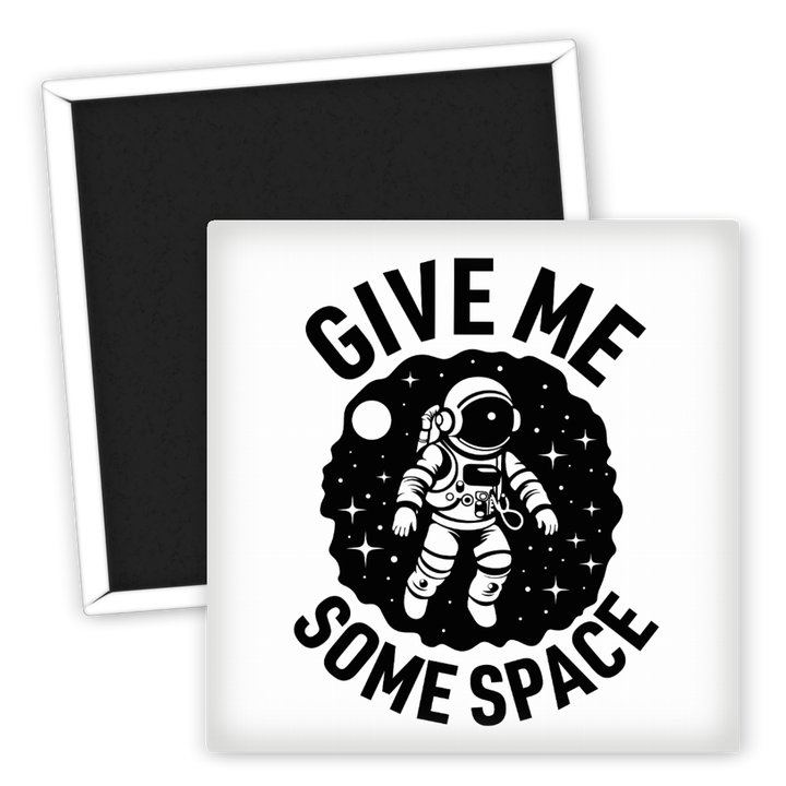 Zum Produkt Kühlschrankmagnet Astronaut Give Me Some Space Schwarz Weiß