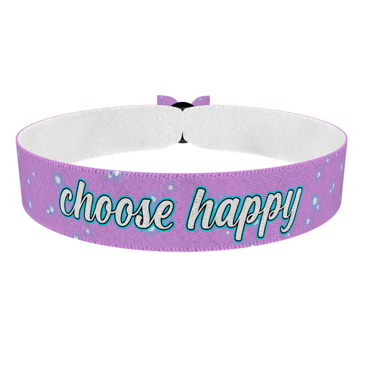 Zum Produkt Choose happy Stoffarmband