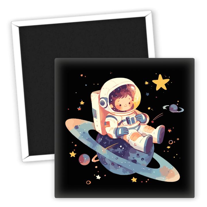 Zum Produkt Süßer Astronaut Kühlschrankmagnet im Weltraum Design