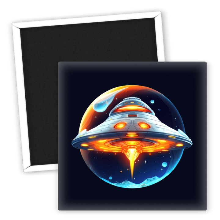 Zum Produkt Kühlschrankmagnet UFO Weltraum Kunst Space Decor 45x60mm