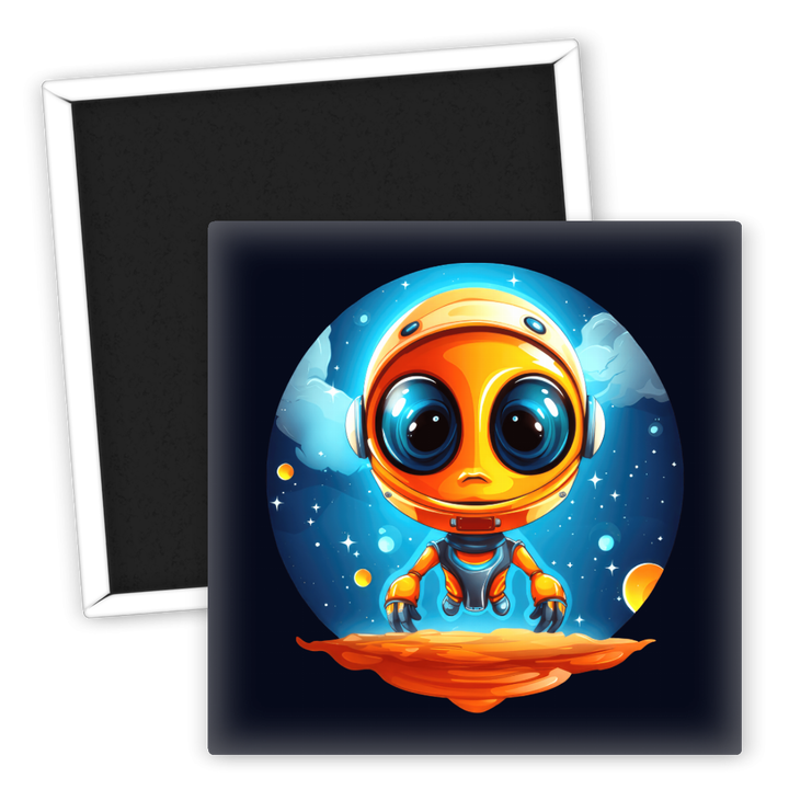 Zum Produkt Kühlschrankmagnet Raumfahrt Astronaut Orange Cartoon décor