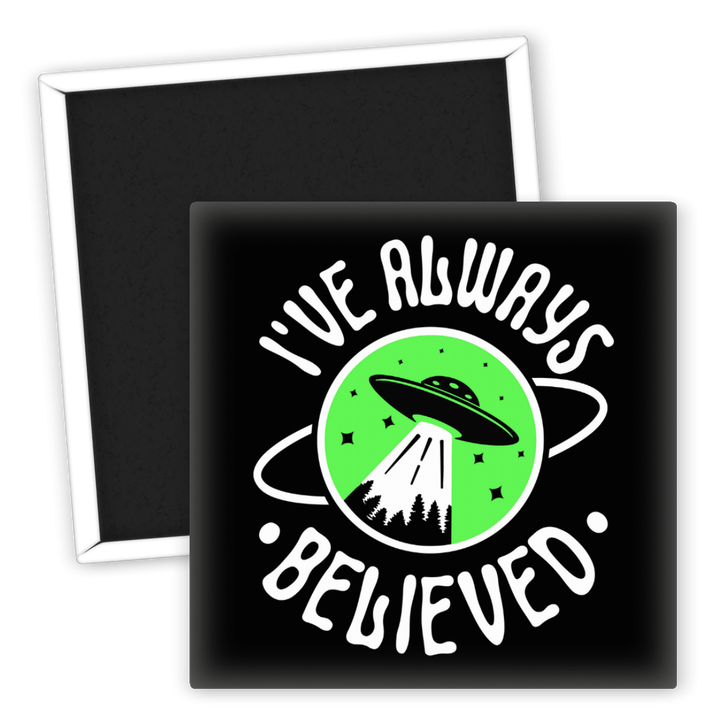 Zum Produkt Kühlschrankmagnet UFO Motiv Immer geglaubt Space Design