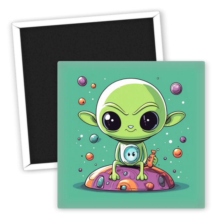 Zum Produkt Kühlschrankmagnet Alien Charakter im Weltraum Design