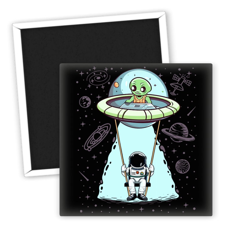 Zum Produkt Kühlschrankmagnet Alien Astronaut im Weltraum Motiv