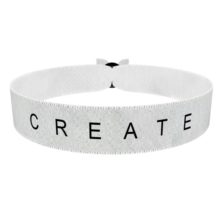 Zum Produkt Create weiß Stoffarmband