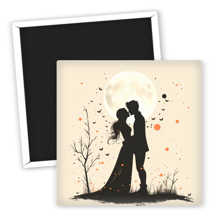 Zum Produkt Kühlschrankmagnet Hochzeit Silhouette Mond Liebe romantisch