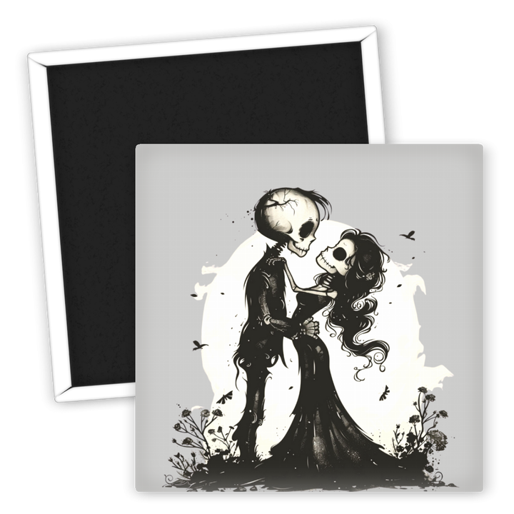 Zum Produkt Kühlschrankmagnet Hochzeit Totenköpfe romantisches Paar