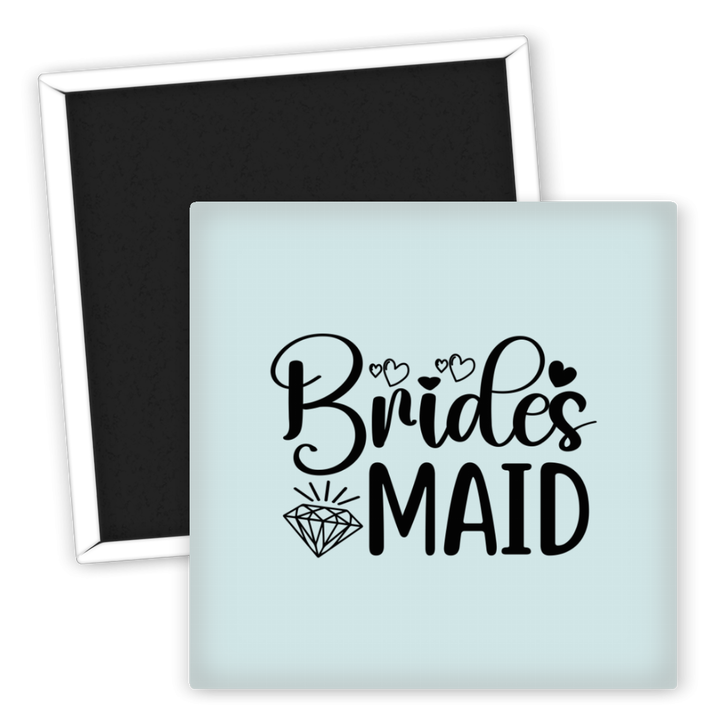 Zum Produkt Kühlschrankmagnet Bridesmaid mit Diamantmotiv Hochzeit Deko