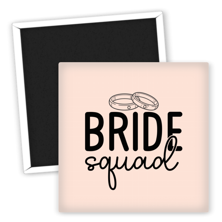 Zum Produkt Kühlschrankmagnet Bride Squad für perfekte Hochzeitserinnerungen