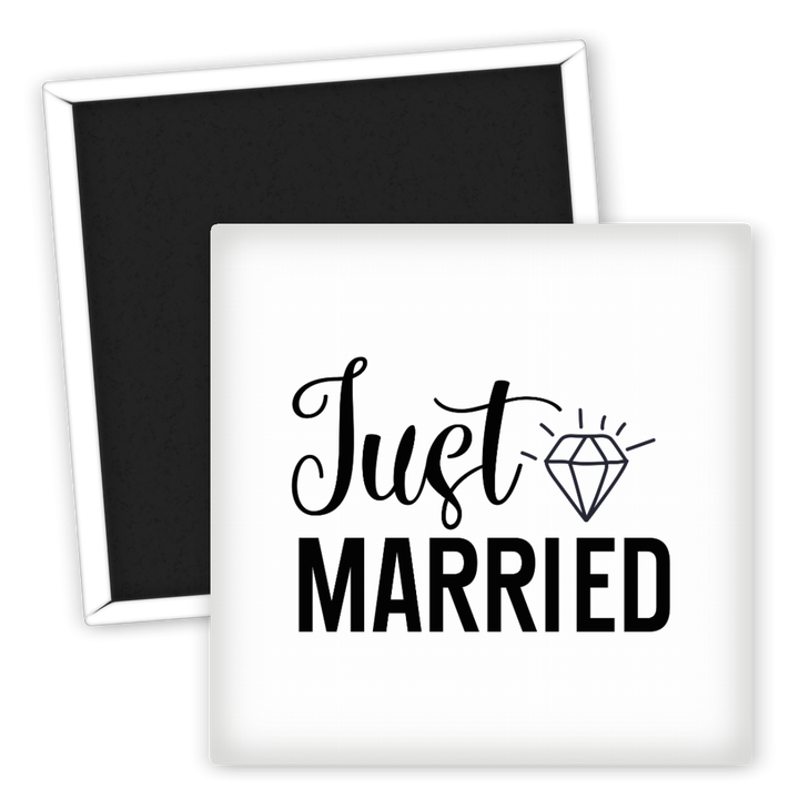 Zum Produkt Kühlschrankmagnet Just Married Hochzeitsdeko Geschenkidee