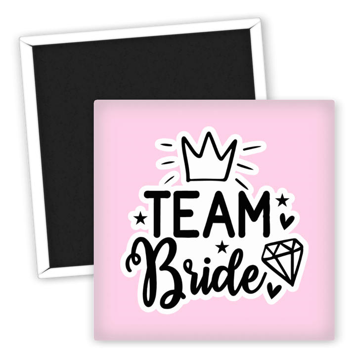 Zum Produkt Kühlschrankmagnet Team Bride mit Krone und Diamant Motiv