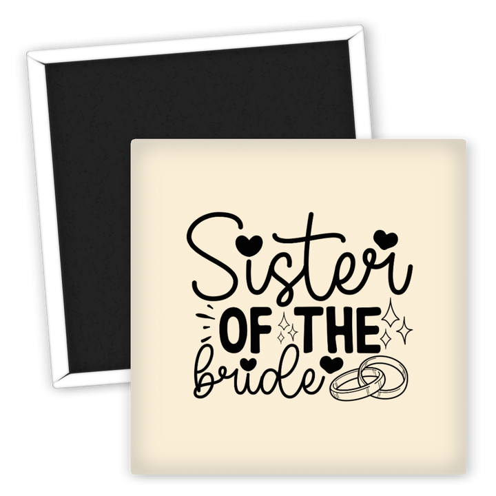 Zum Produkt Kühlschrankmagnet Schwester der Braut Hochzeit Motiv