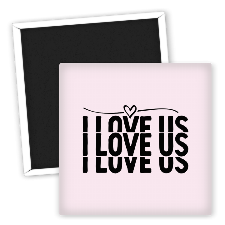 Zum Produkt Kühlschrankmagnet Hochzeit I Love Us Herz Design