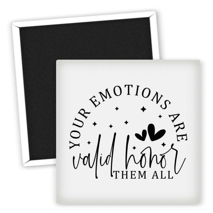 Zum Produkt Kühlschrankmagnet Spruch Emotionen valid honor them all