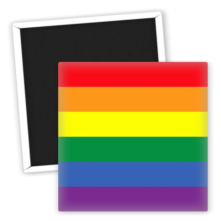 Zum Produkt LGBTQ Kühlschrankmagnet Pride Regenbogen-Flagge buntes Design