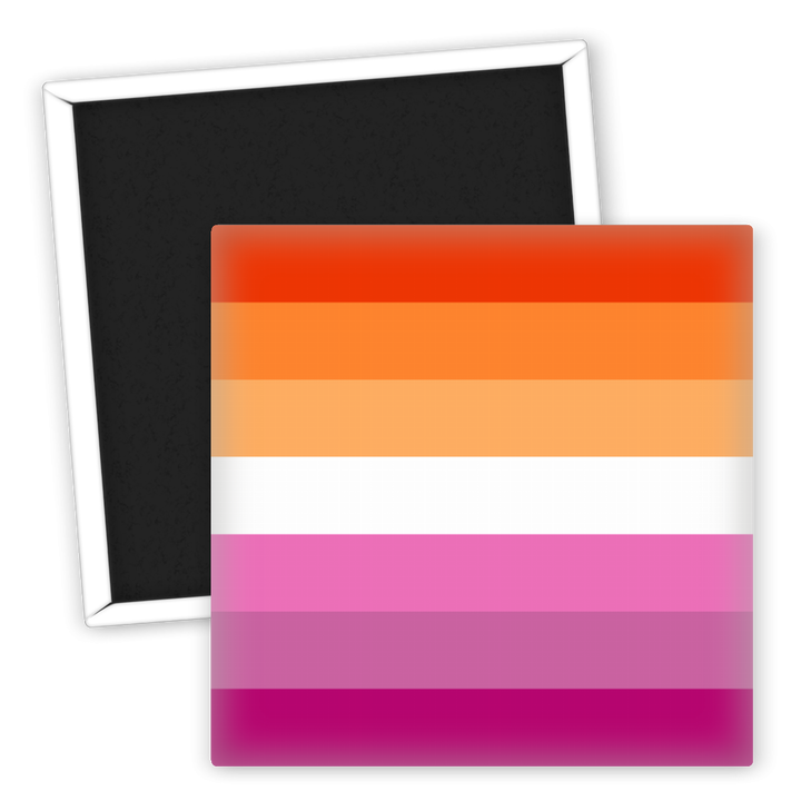 Zum Produkt LGBTQ Kühlschrankmagnet neue lesbische Pride Flagge buntes Design