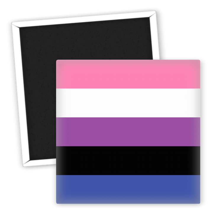 Zum Produkt LGBTQ Kühlschrankmagnet Genderfluid Pride Flagge farbenfroh