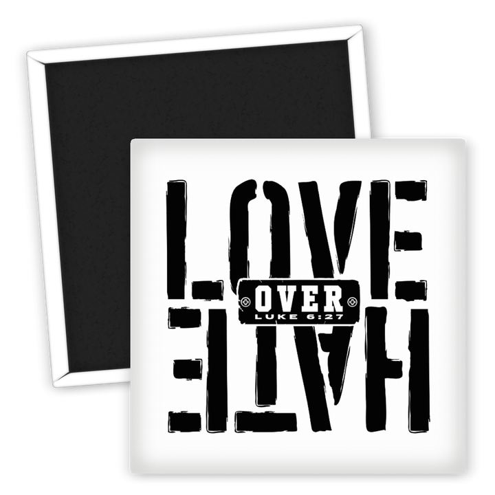 Zum Produkt Kühlschrankmagnet Love Over Luke 6:27 Sprüche für dein Zuhause