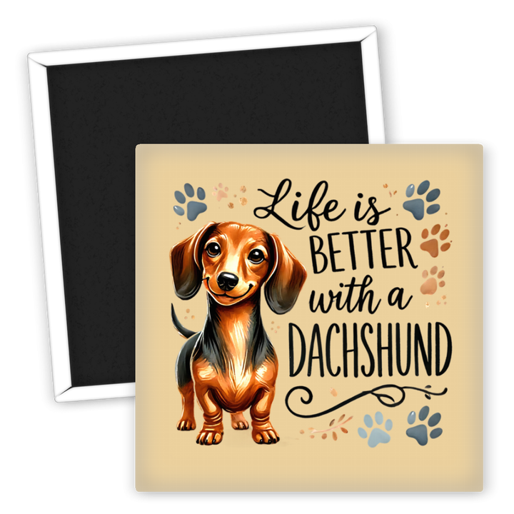 Zum Produkt Dachshund Kühlschrankmagnet Life is Better with a Dachshund