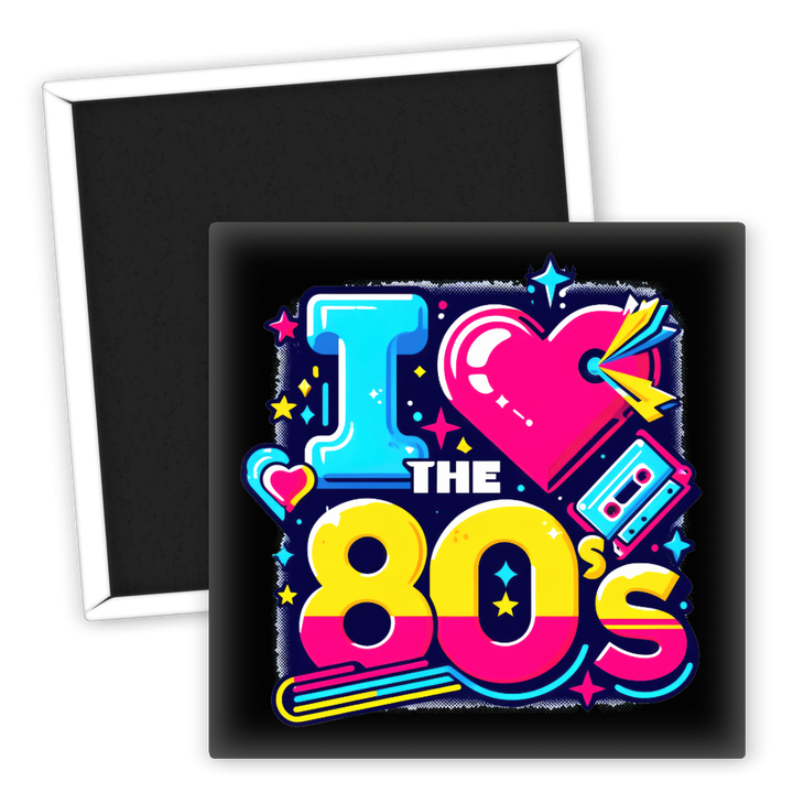 Zum Produkt I love the 80's Kühlschrankmagnet für Musikliebhaber