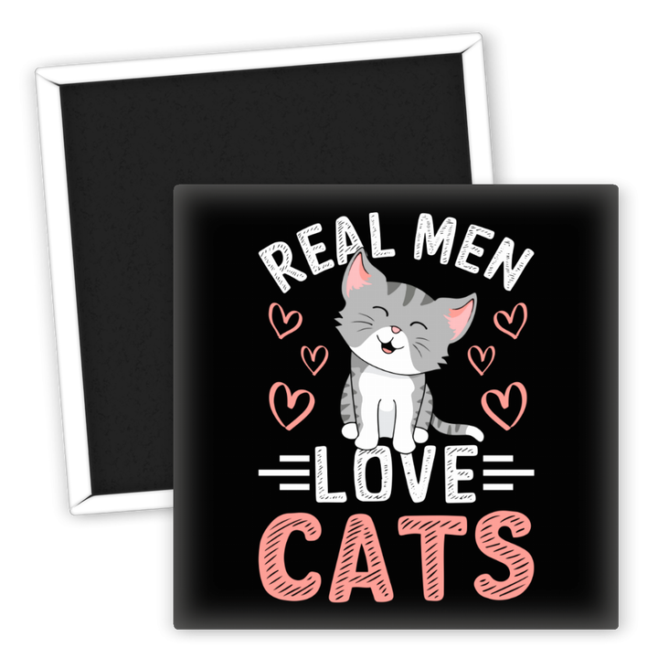 Zum Produkt Echte Männer lieben Katzen Kühlschrankmagnet für Katzenliebhaber