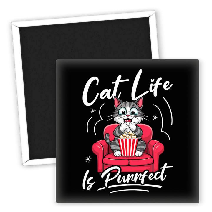 Zum Produkt Katzenspaß mit Popcorn Kühlschrankmagnet für Katzenliebhaber