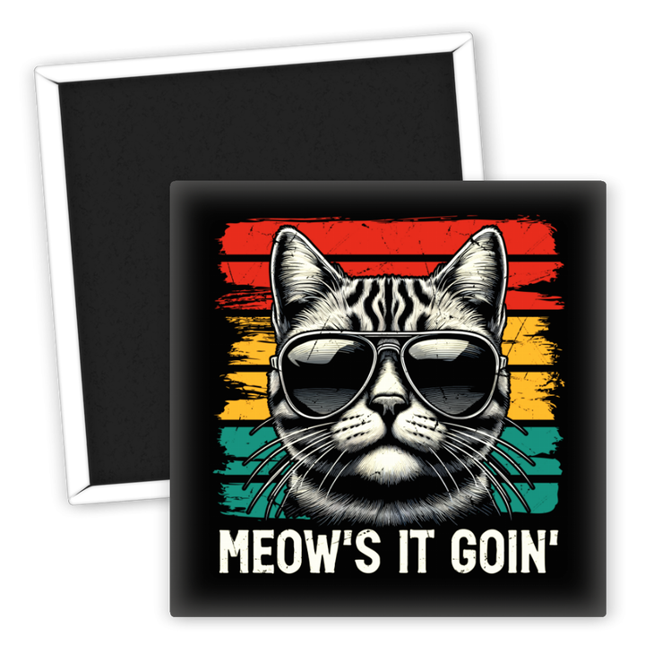 Zum Produkt Meow's it goin' Kühlschrankmagnet für Katzenliebhaber