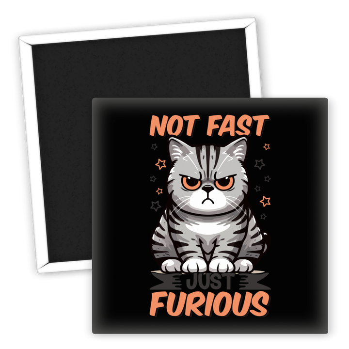 Zum Produkt Kühlschrankmagnet Not Fast Just Furious für Katzenliebhaber