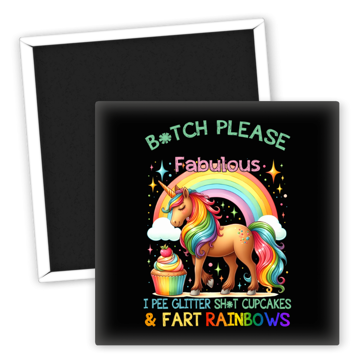 Zum Produkt B*tch Please Fabulous Kühlschrankmagnet mit Einhorn-Motiv