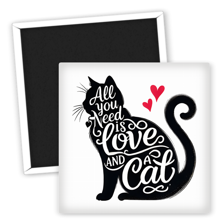 Zum Produkt Kühlschrankmagnet All you need is love and a cat