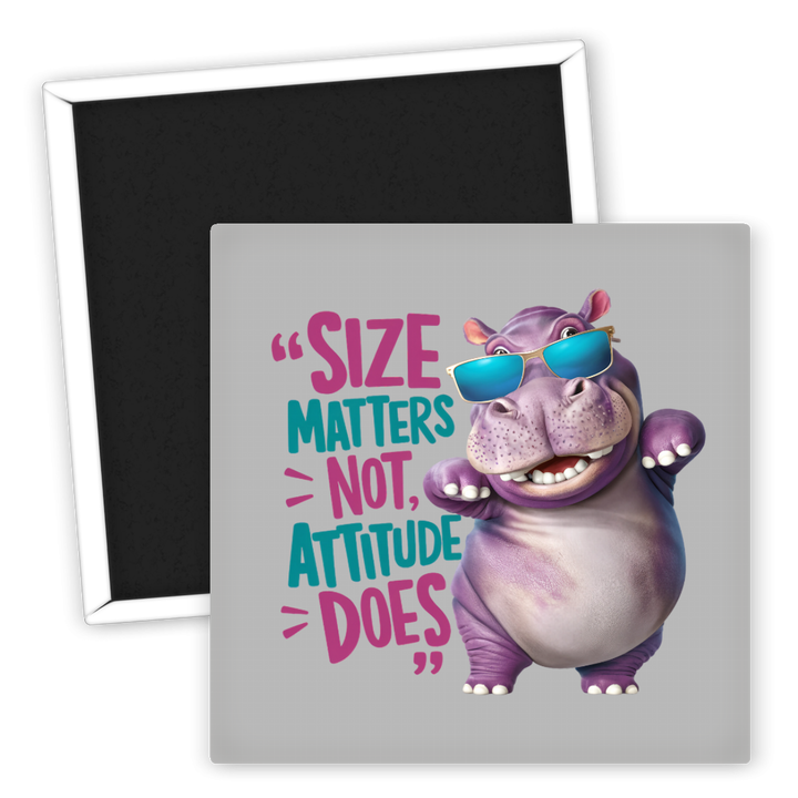 Zum Produkt Kühlschrankmagnet Size Matters Not Attitude Does