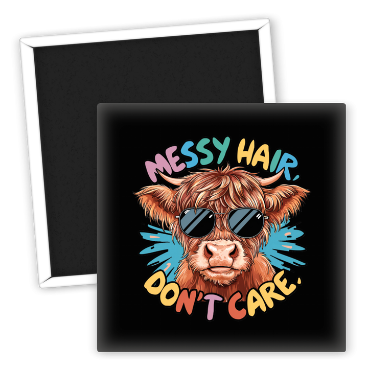 Zum Produkt Messy Hair Don't Care Kühlschrankmagnet für kreative Kühe