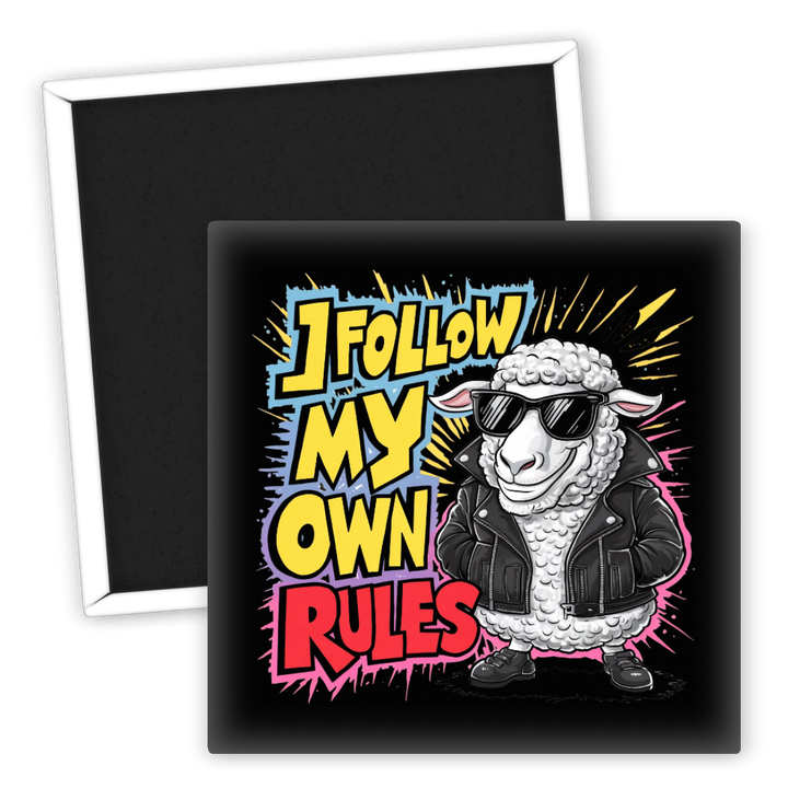 Zum Produkt I follow my own rules Kühlschrankmagnet für Sprüchefreunde
