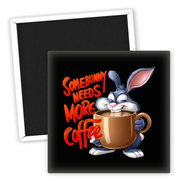 Zum Produkt Somebunny needs more coffee Kühlschrankmagnet