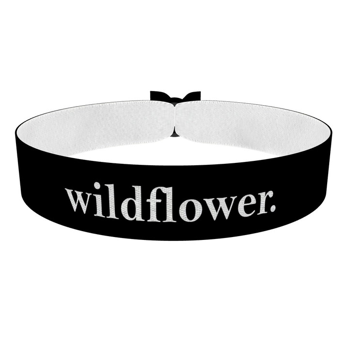 Zum Produkt Wildflower schwarz Stoffarmband