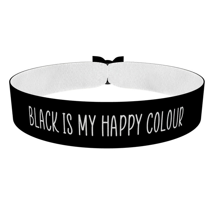 Zum Produkt Black is my colour Stoffarmband