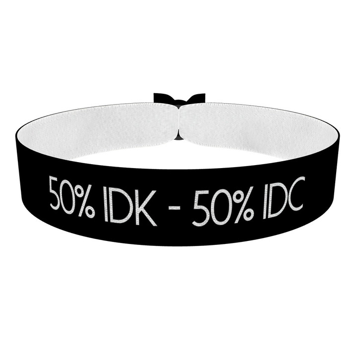 Zum Produkt I don't know & I don't care schwarz Stoffarmband