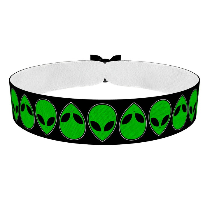 Zum Produkt Aliens grün kontur Stoffarmband