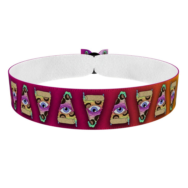 Zum Produkt Trippy Pizza Stoffarmband