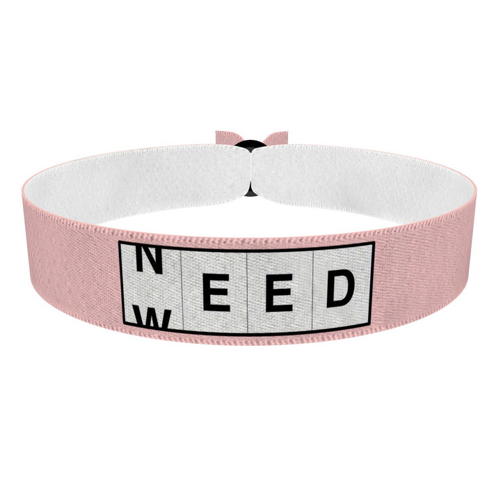 Zum Produkt Need weed rosa Stoffarmband