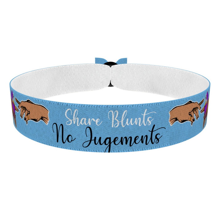 Zum Produkt Share blunts blau Stoffarmband