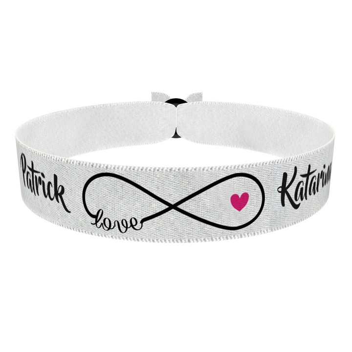 Zum Produkt Infinity Love Heart Stoffarmband